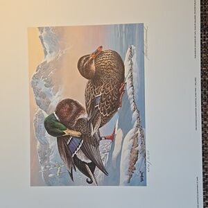 1986 Washington Waterfowl "Mallards" Print & Stamps